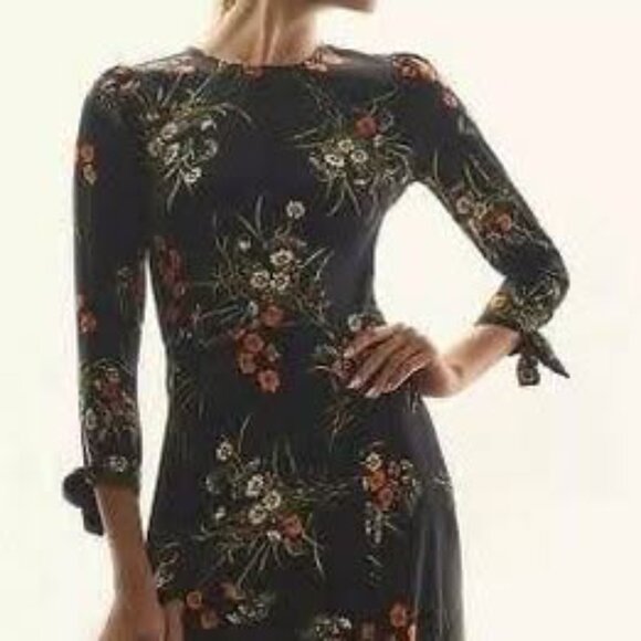 Reformation Zelda Black Floral size 12 - Picture 3 of 4
